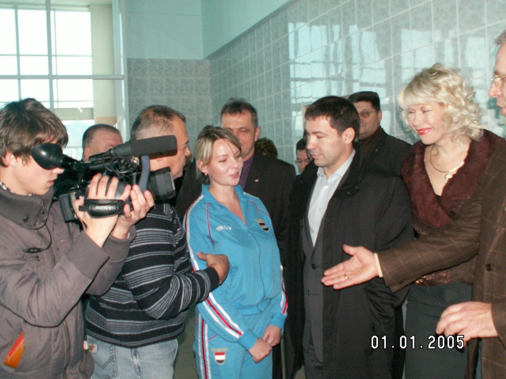 Визит Фетисова в ДЮСШ «Приморец» 2008г